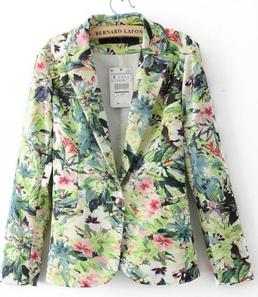 Blazer Tropical Printed