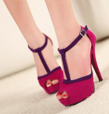 Peep Toe Dual Pur Rosa