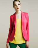 Blazer Fashion Color Blocking