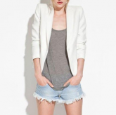 Blazer White Zipper