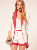 Blazer White Pink
